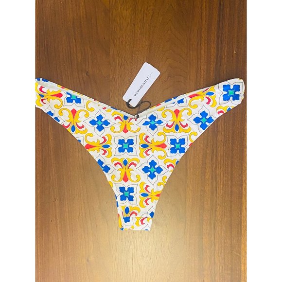 WeWoreWhat Delilah Bikini Bottom in Pearl Tile Multi Medium New Nwt Swimsuit - Picture 6 of 13